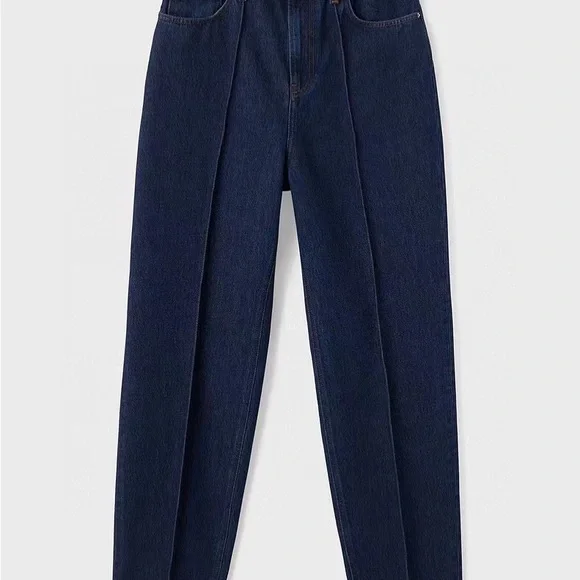 Toteme 2022 new design casual fashion versatile leg shape small fold blue jeans - Picture 3 of 7